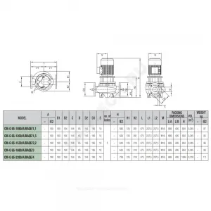 Насос ин-лайн с сухим ротором CM-G 65-1530/A/BAQE/2,2 PN16 3x230-400В/50 Гц DAB 1D4311G6W