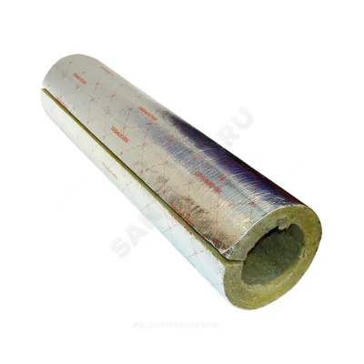 Цилиндр навивной минеральная вата ROCKWOOL 100 кашированный фольгой 50/35 L=1м ROCKWOOL 135242