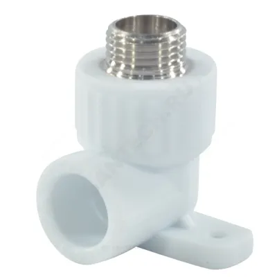 Угольник PP-R комбинированный белый НР Дн 25х1/2" с креплением VALFEX 10121025