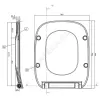 Сиденье для унитаза Debba дюропласт Soft close SLIM Roca 8019D2003