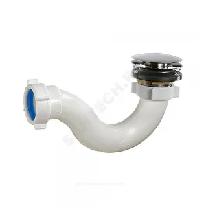 Сифон для поддона трубный 1 1/2"x50/40 слив клапан "клик-клак" (грибок), пробка D=70мм Орио А-2058