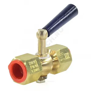 Кран для манометра 3-ходовой латунь MV25-015 Ду 15 Ру16 ВР G1/2" с рукояткой без фланца Wika 8600706