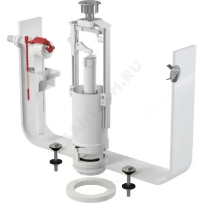 Арматура для бачка сливная/наливная боковое подключение кнопка хром старт-стоп Alca Plast SA2000 3/8" CHROM