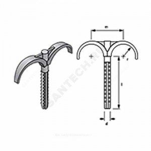 Крюк МП двухсторонний пластик L=6см для труб Дн 16-32 мм MLC Uponor 1013139