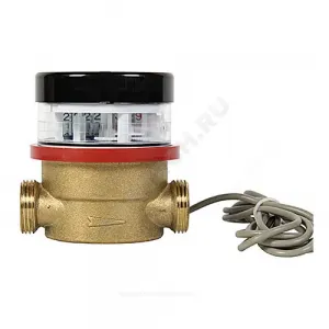 Счётчик г/в и х/в крыльчатый многоструйный Ду 15 Ру16 90С L=80мм резьба импульсный В/К IP67 ВСКМ-15 ДГ2 Декаст 72-15-256