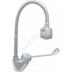 Смеситель для кухонной мойки хирургический локтевой одноручный гибкий излив Д18 Престиж ЦС-СМ 27/2ш М-44 Центр Сантехники (Подольск) ПП800520