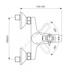 Смеситель для ванны с душем одноручный HYPE Vidima BA399AA