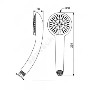 Лейка для душа 3 режима струи FRESH S3 Vidima BA206AA