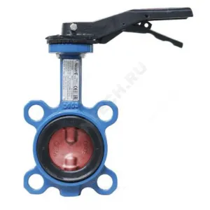 Затвор дисковый поворотный чугун VPI4448-02NI Ду 100 Ру16 межфл с рукояткой диск чугун манжета NBR Tecofi VPI4448-02NI0100