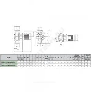 Насос ин-лайн с сухим ротором CM-G 125-2550/A/BAQE/15 DAB 1D7411GCX
