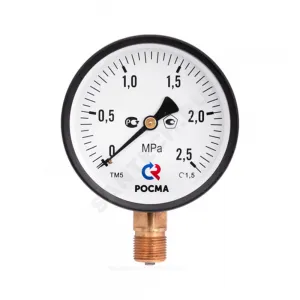 Манометр ТМ-510Р.00 радиальный Дк100мм 0-0,06 МПа кл.1,5 G1/2" Росма 00000013503