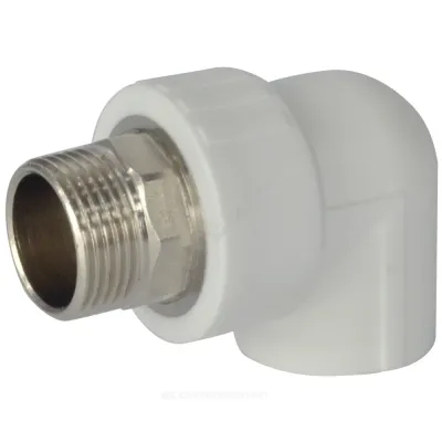 Угольник PP-R комбинированный под ключ белый НР Дн 32х1" RTP (РосТурПласт) 14634