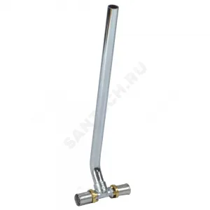 Тройник МП для подключения труб к радиатору латунь пресс Дн 16 RM158 Giacomini RM158X034