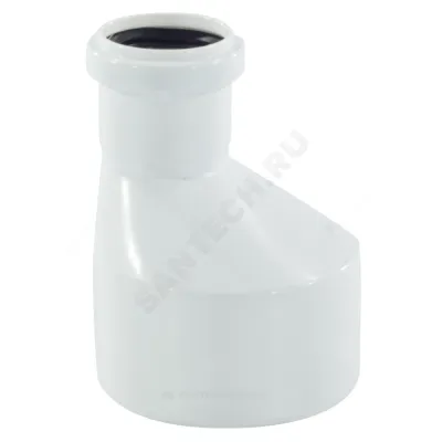 Переход PP-H эксцентрический бесшумный белый Дн 110х50 б/нап в/к RTP (РосТурПласт) 24574