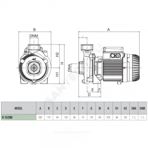 Насос центробежный K 12/200 M DAB 60168883