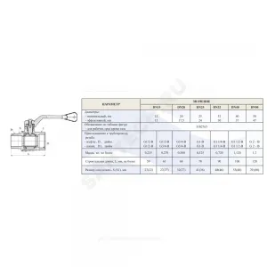 Кран шаровой латунь 11б27п5 Ду 15 Ру16 ВР/НР полнопроходной рычаг Цветлит ZW10043