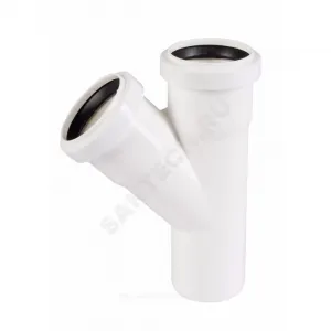 Тройник PP-H белый HT HTEAw Дн 50х50х45гр б/нап в/к Ostendorf 559620 Тройник PP-H белый HT HTEAw Дн 50х50х45гр б/нап в/к Ostendorf 559620