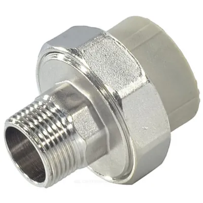 Муфта PP-R комбинированная разъемная серая НР Дн 63х2" VALFEX 10156050Г