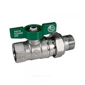 Кран шаровой латунь хром R259W Ду 15 Ру42 ВР/"американка" бабочка Giacomini R259WX023