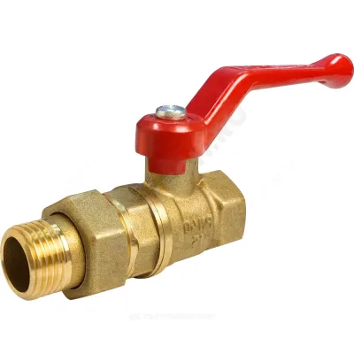 Кран шаровой латунь 11Б27фт1М Ду 15 Ру40 ВР/"американка" полнопроходной рычаг VALFEX VF.225.LR1.012