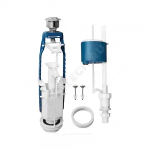 Арматура для бачка сливная/наливная 1/2" нижнее подключение кнопка хром 2/реж универсал Уклад А77.57.14.3 Арматура для бачка сливная/наливная 1/2" нижнее подключение кнопка хром 2/реж универсал Уклад А77.57.14.3