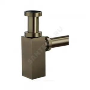 Сифон для умывальника бутылочный латунь 1 1/4"x32 с прямой трубкой 32 бронза без выпуска Орио CB-405