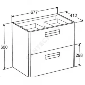 Тумба под умывальник 70 The Gap Original белый матовый Roca ZRU9302733