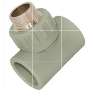 Тройник PP-R комбинированный серый Дн 20х1/2" НР для PP-R RTP (РосТурПласт) 10995