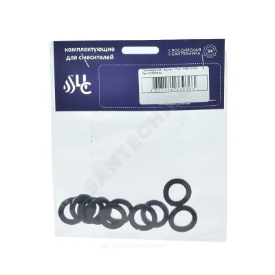 Прокладка резиновая ТМКЩ ИНД.УПАК 10 шт. Ду 15 (1/2") Центр Сантехники (Подольск) СК600562