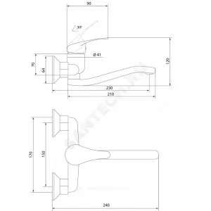 Смеситель для кухонной мойки одноручный Прораб П-серия Славен СЛ-ОД-П24