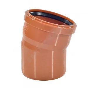 Отвод НПВХ коричневый Дн 400х15гр б/нап в/к KGB Ostendorf 226200