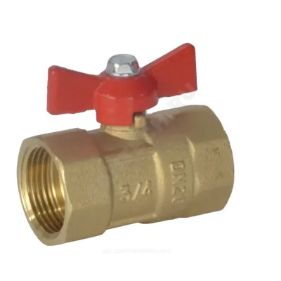 Кран шаровой латунь ПРАКТИК 130 Ду 25 Ру16 ВР бабочка ГАЛЛОП 103256