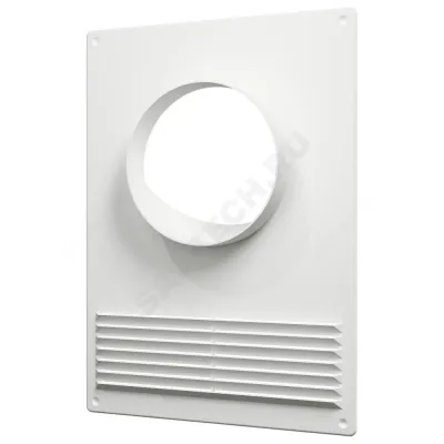 Площадка торцевая D150 180х250 с решеткой пластик Эра 150ПТПР