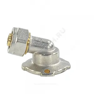 Угольник с креплением МП латунь никель обжим Дн 16х1/2"х105гр ВР ГОСТ 32415-2013 7009 Aquasfera 7009-01