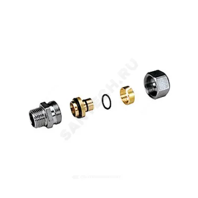 Муфта МП латунь хром Дн 32х3,0х1" НР R187M Giacomini R187MX126