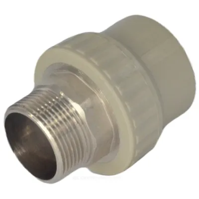 Муфта PP-R комбинированная под ключ серая НР Дн 40х1 1/4" VALFEX 10135040Г