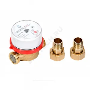 Счётчик г/в и х/в крыльчатый одноструйный Ду 15 Ру16 90С L=80мм резьба В/К IP67 ВСКМ-15 Декаст 72-15-246