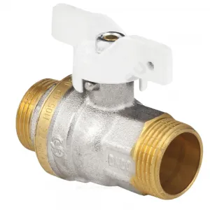Кран шаровой латунь никель 1105 Standard Ду 15 Ру40 НР полнопроходной бабочка Aquasfera 1105-01