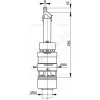 Арматура для низкорасположенного бачка A93 сливная шток 2/реж Alca Plast A07