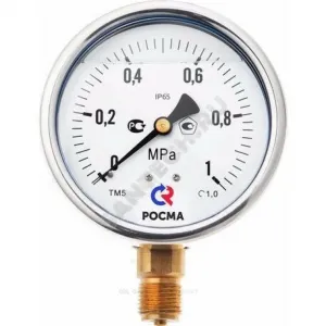 Манометр под гидрозаполнение ТМ-320P.00 радиальный Дк63мм 0-0,4 МПа кл.1,5 G1/4" Росма 00000006724