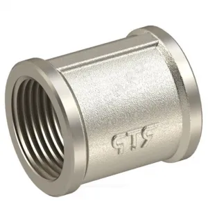 Муфта латунь никель Ду 50 (2") ВР RTP (РосТурПласт) 31551