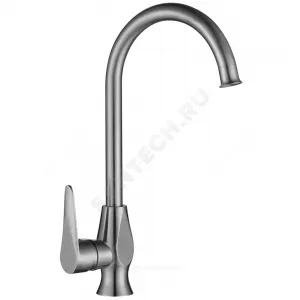 Смеситель для кухонной мойки ручка сбоку одноручный STEEL Профсан PSM-300-3