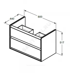 Тумба под умывальник CONNECT AIR белый глянец/белый матовый Ideal Standard E0819B2 Тумба под умывальник CONNECT AIR белый глянец/белый матовый Ideal Standard E0819B2