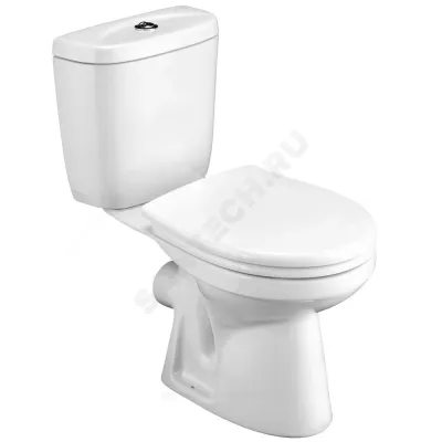 Унитаз-компакт Анимо белый нижний подвод горизонт/выпуск 2/реж дюропласт микролифт Santek 1.WH30.2.135