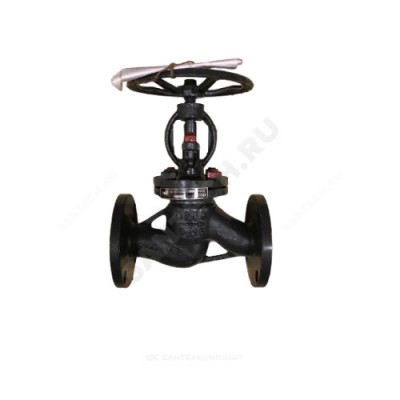 Клапан запорный сталь 15с65нж Ду 50 Ру16 Тмакс=425 оС фл Россия