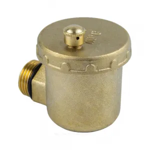 Воздухоотводчик автоматический латунь 5004 Ду 15 Ру10 G1/2" НР угловой Aquasfera 5004-01