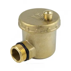 Воздухоотводчик автоматический латунь 5004 Ду 15 Ру10 G1/2" НР угловой Aquasfera 5004-01