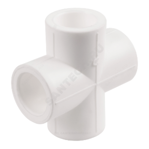 Крестовина PP-R белая внутренняя пайка Дн 40 RTP (РосТурПласт) 14225