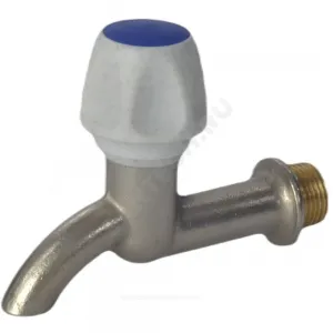 Клапан седловой водоразборный латунь без штуцера КрН15 Ду 15 Ру6,3 НР G1/2" маховик L=106мм настенный Цветлит ZW20031