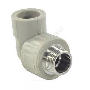 Угольник PP-R комбинированный серый Дн 20х3/4" НР VALFEX 10126220Г